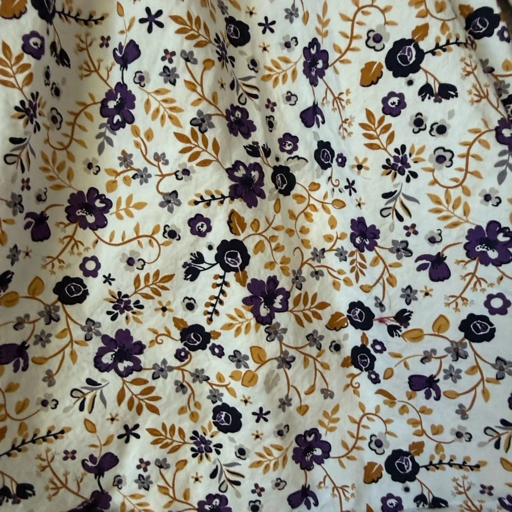 Tahari purple gold peasant top girls medium earth girl girlhoodcore school fall